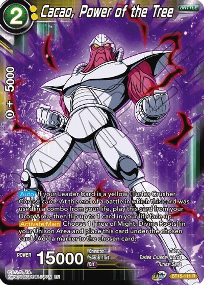Cacao, Power of the Tree (BT15-111) [Saiyan Showdown] Parallel Foil