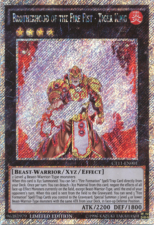 Brotherhood of the Fire Fist - Tiger King [CT11-EN001] Secret Rare - Josh's Cards