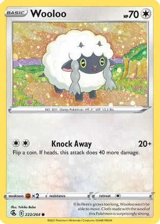 Pokemon: Wooloo Cosmos Promo 222/264 - Near Mint