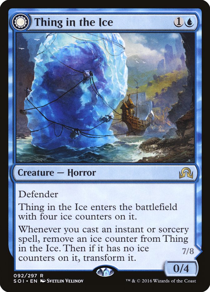 Thing in the Ice // Awoken Horror (SOI-092) - Shadows over Innistrad: (Double Faced Transform) Foil