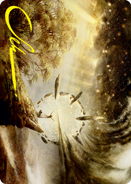 Harness Infinity Art Card (Gold-Stamped Signature) [Strixhaven: School of Mages Art Series] Foil