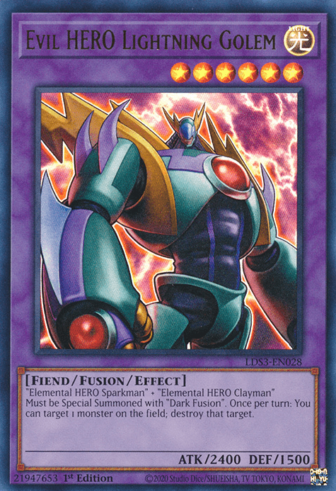 Evil HERO Lightning Golem [LDS3-EN028] Ultra Rare - Josh's Cards