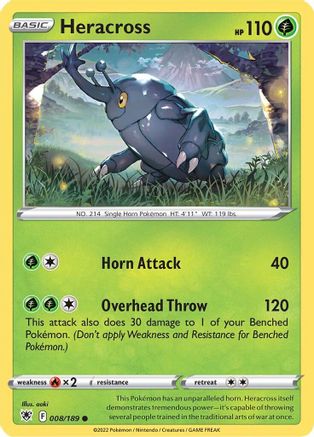 Heracross 008/189 - SWSH10 Astral Radiance