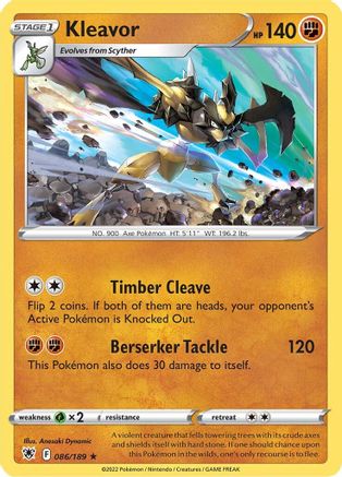 Kleavor 086/189 - SWSH10 Astral Radiance Holofoil