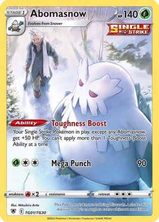 Abomasnow TG01/TG30 - SWSH10 Astral Radiance Trainer Gallery Holofoil