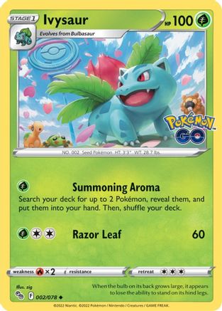 Ivysaur 002/078 - Pokemon GO