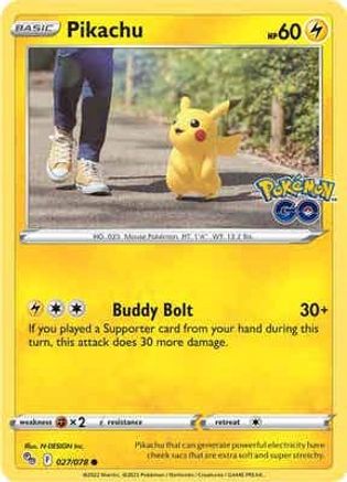 Pikachu 027/078 - Pokemon GO Reverse Holofoil