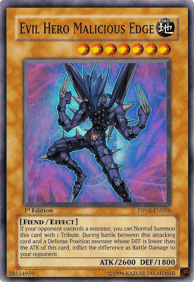 Evil Hero Malicious Edge [DP06-EN006] Super Rare - Josh's Cards