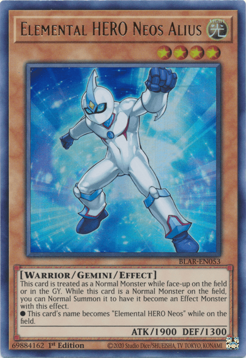 Elemental Hero Neos Alius [BLAR-EN053] Ultra Rare - Josh's Cards
