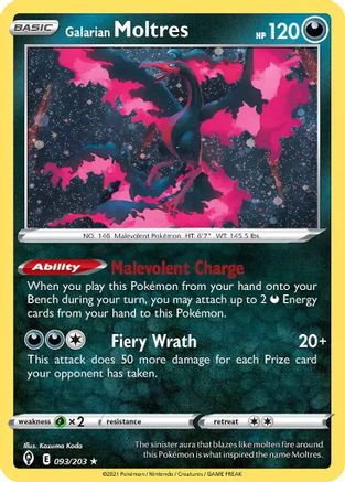 Galarian Moltres - 093/203 (Cosmos Holo) [93] (Miscellaneous Cards & Products)