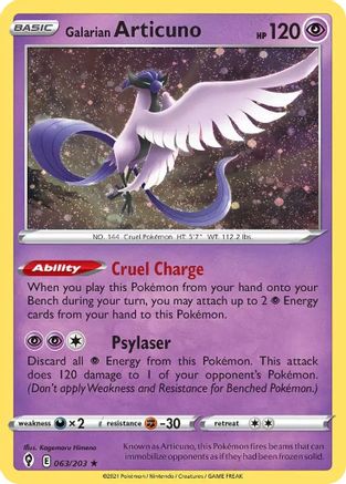 Galarian Articuno (Cosmos Holo) 063/203 - Miscellaneous Cards & Products