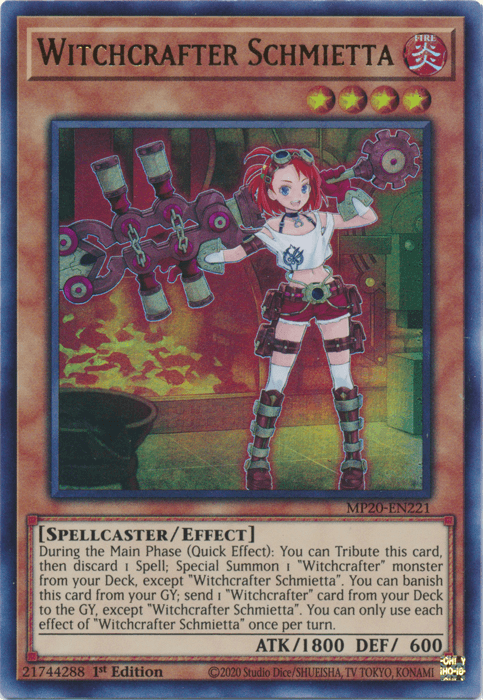 Witchcrafter Schmietta [MP20-EN221] Ultra Rare - Josh's Cards