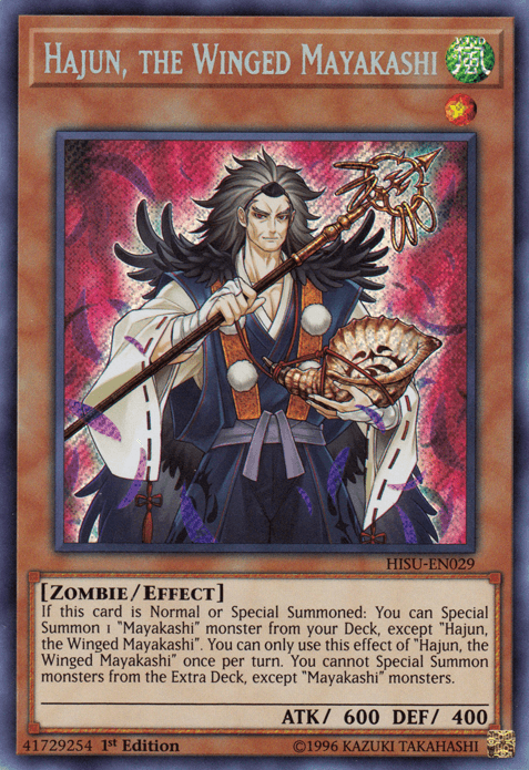 Hajun, the Winged Mayakashi [HISU-EN029] Secret Rare - Josh's Cards