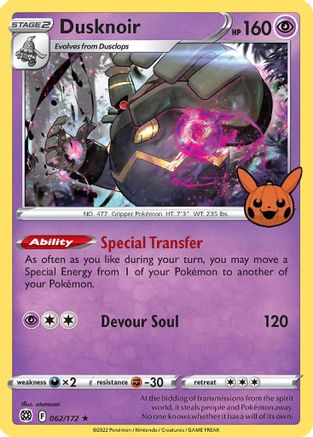 Dusknoir [62] (Trick or Trade BOOster Bundle) Holofoil