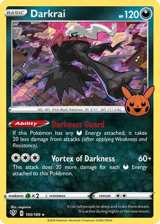 Darkrai 105/189 - Trick or Trade BOOster Bundle Holofoil