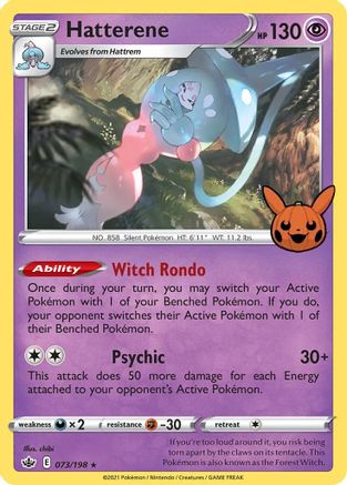 Hatterene 073/198 - Trick or Trade BOOster Bundle Holofoil
