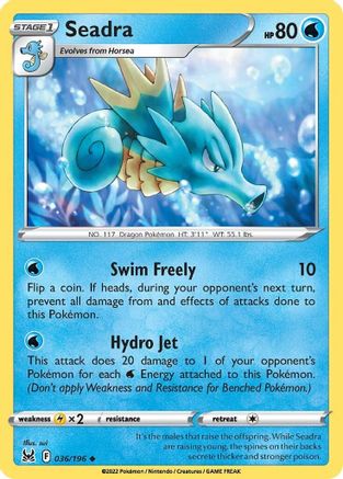 Seadra 036/196 - SWSH11 Lost Origin Reverse Holofoil