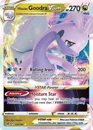 Hisuian Goodra VSTAR 136/196 - SWSH11 Lost Origin Holofoil
