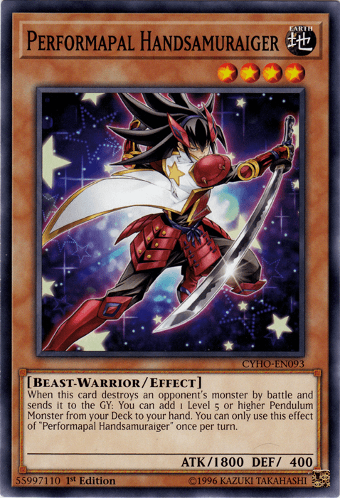 Performapal Handsamuraiger [CYHO-EN093] Common - Josh's Cards