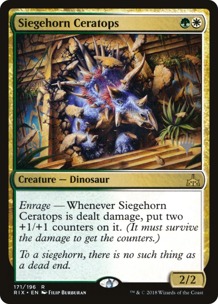 Siegehorn Ceratops (PPM20-171P) - Rivals of Ixalan Promos