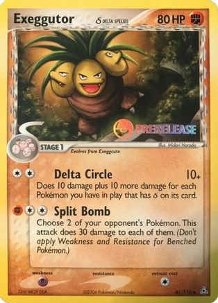 Exeggutor (Delta Species) (Prerelease) 041/110 - Nintendo Promos