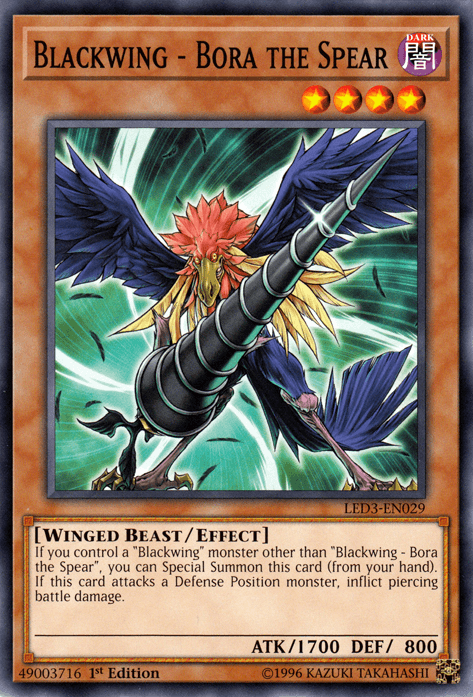 Blackwing - Bora the Spear [LED3-EN029] Common - Josh's Cards