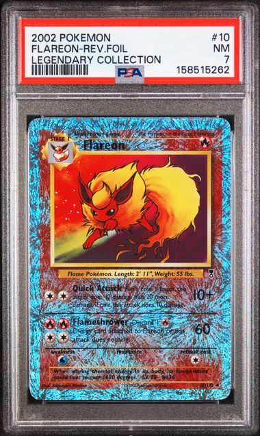 Flareon Reverse Holofoil Legendary Collection 10/110 PSA 7