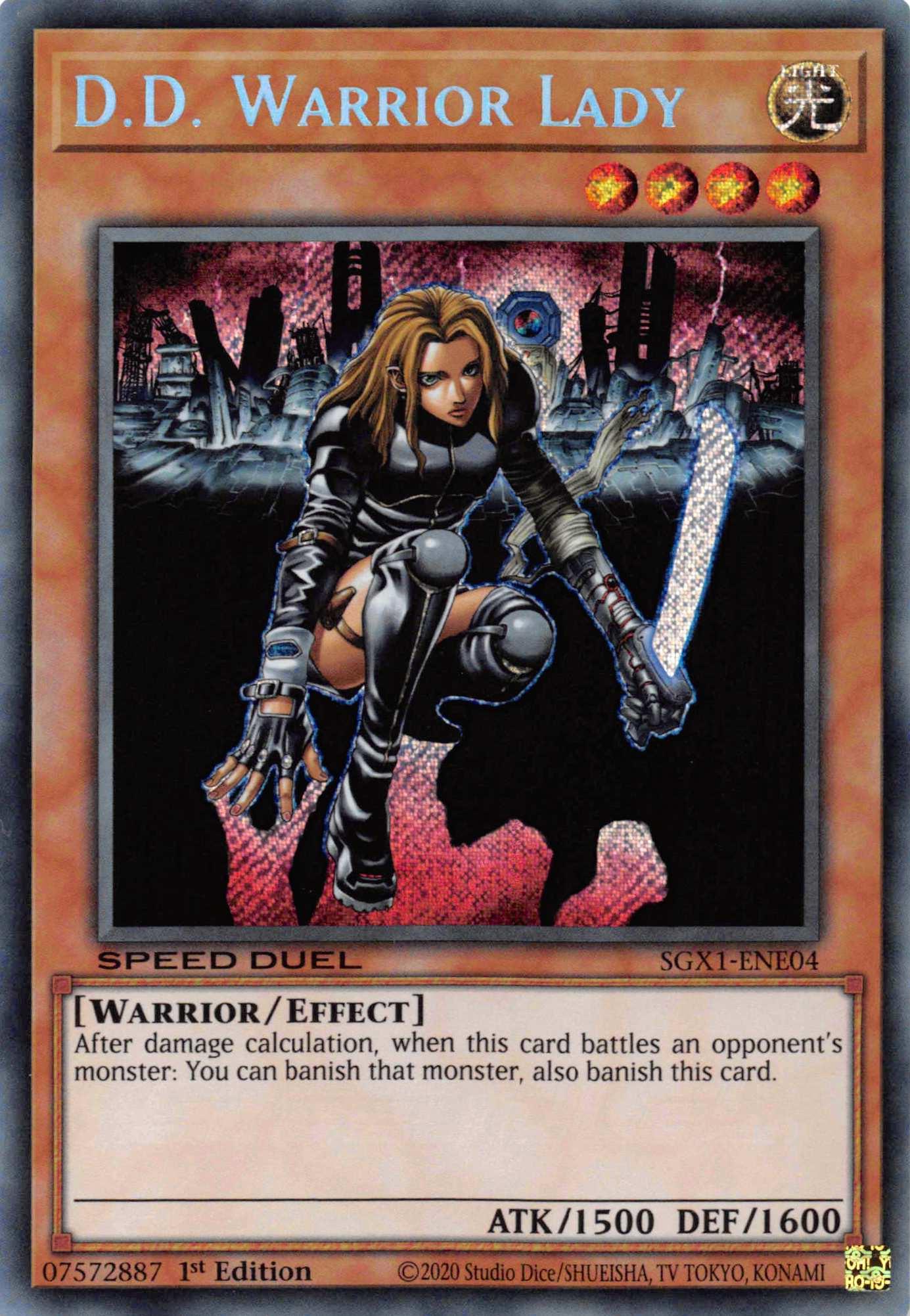D.D. Warrior Lady [SGX1-ENE04] Secret Rare - Josh's Cards
