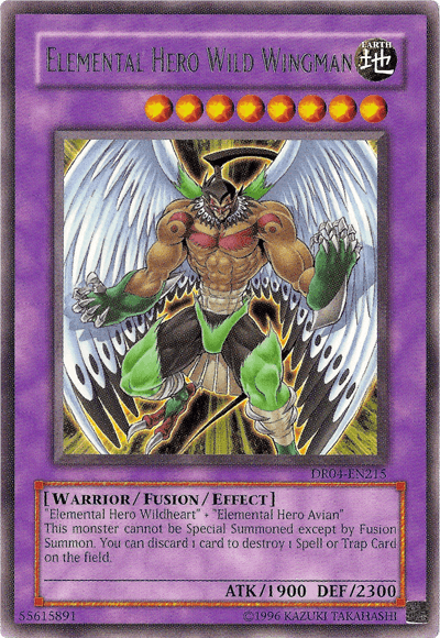 Elemental Hero Wild Wingman [DR04-EN215] Rare - Josh's Cards