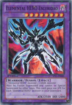 Elemental Hero Escuridao [SP13-EN046] Starfoil Rare - Josh's Cards