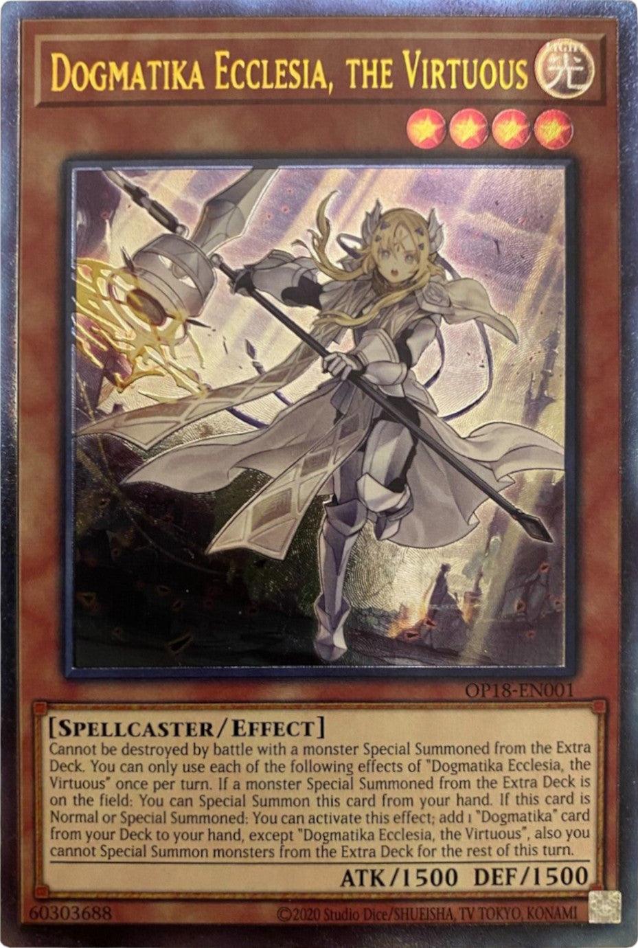 Dogmatika Ecclesia, the Virtuous [OP18-EN001] Ultimate Rare - Josh's Cards