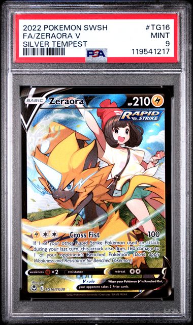 Zeraora V Silver Tempest TG16/TG30 PSA 9