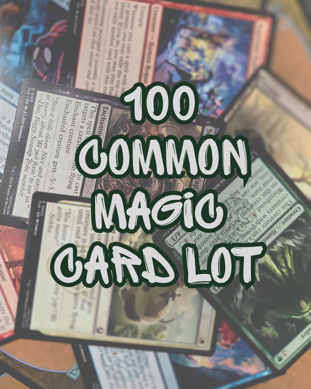 100 Common Magic: The Gathering Card Lot