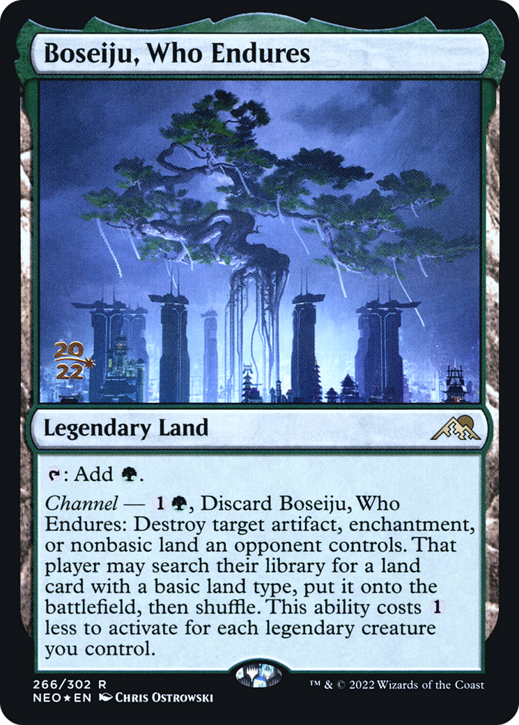 Boseiju, Who Endures (PRE-266S) - Kamigawa: Neon Dynasty Promos Foil