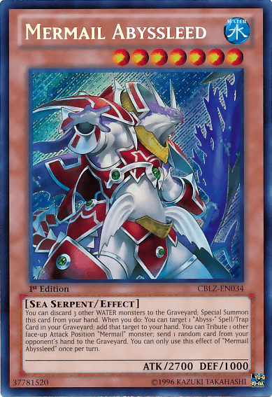 Mermail Abyssleed [CBLZ-EN034] Secret Rare - Josh's Cards