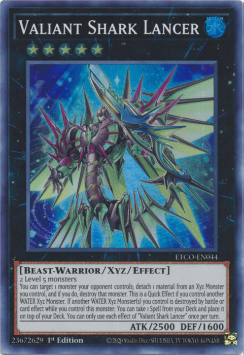Valiant Shark Lancer [ETCO-EN044] Super Rare - Josh's Cards