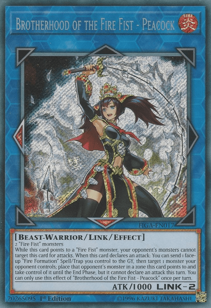 Brotherhood of the Fire Fist - Peacock [FIGA-EN017] Secret Rare - Josh's Cards