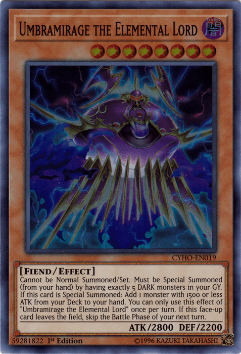 Umbramirage the Elemental Lord [CYHO-EN019] Super Rare - Josh's Cards