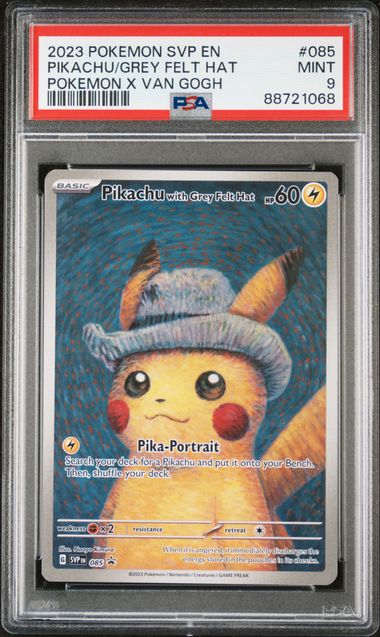 Pikachu with Grey Felt Hat Promo SVP 085 PSA 9