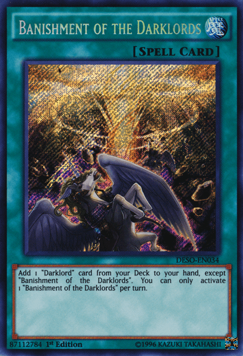 Banishment of the Darklords [DESO-EN034] Secret Rare - Josh's Cards
