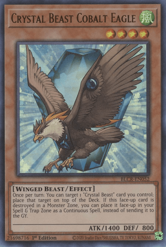 Crystal Beast Cobalt Eagle [BLCR-EN052] Ultra Rare - Josh's Cards