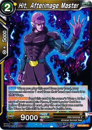 Hit, Afterimage Master (BT7-080) [Assault of the Saiyans] Parallel Foil
