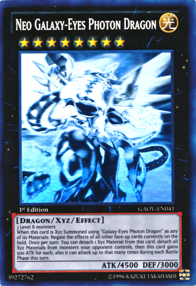 Neo Galaxy-Eyes Photon Dragon [GAOV-EN041] Ghost Rare - Josh's Cards