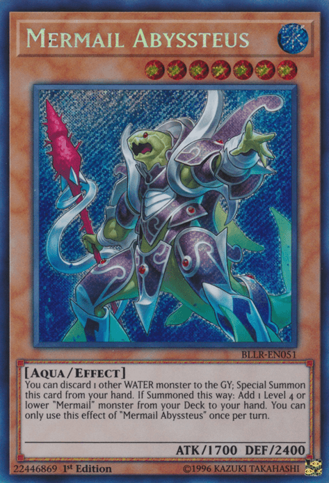 Mermail Abyssteus [BLLR-EN051] Secret Rare - Josh's Cards