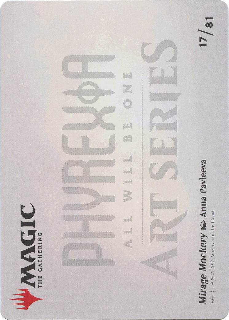 Mirage Mockery // Mirage Mockery (AONE-017) - Phyrexia: All Will Be One Art Series (Borderless) Foil
