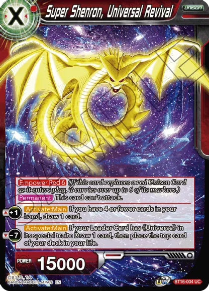 Super Shenron, Universal Revival (BT16-004) [Realm of the Gods] Parallel Foil