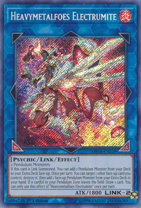 Heavymetalfoes Electrumite [MP18-EN229] Secret Rare - Josh's Cards