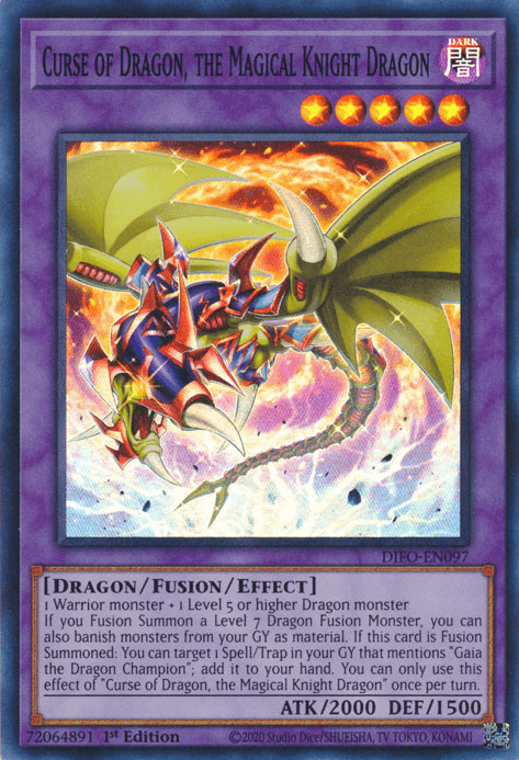 Curse of Dragon, the Magical Knight Dragon [DIFO-EN097] Super Rare - Josh's Cards