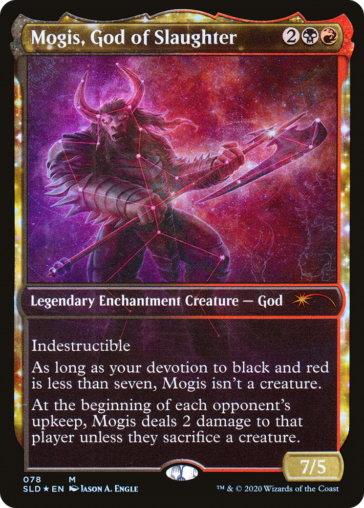 Mogis, God of Slaughter (SLD-078) - Secret Lair Drop: (enchantment, Showcase) Foil