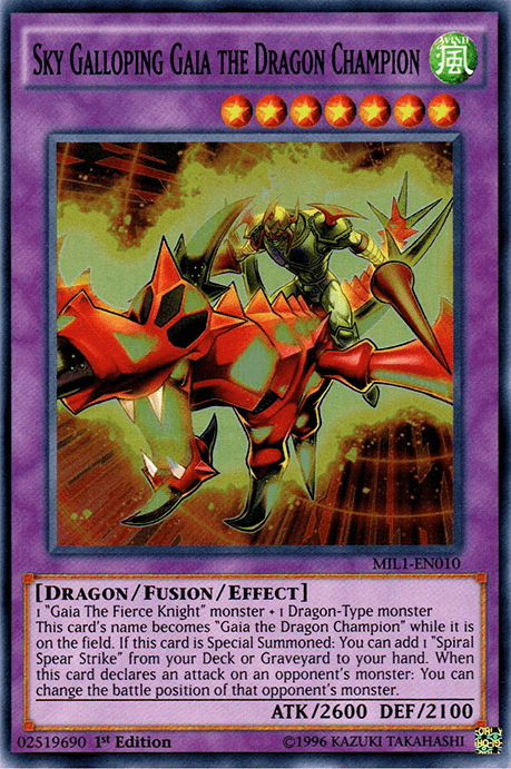 Sky Galloping Gaia the Dragon Champion [MIL1-EN010] Super Rare - Josh's Cards